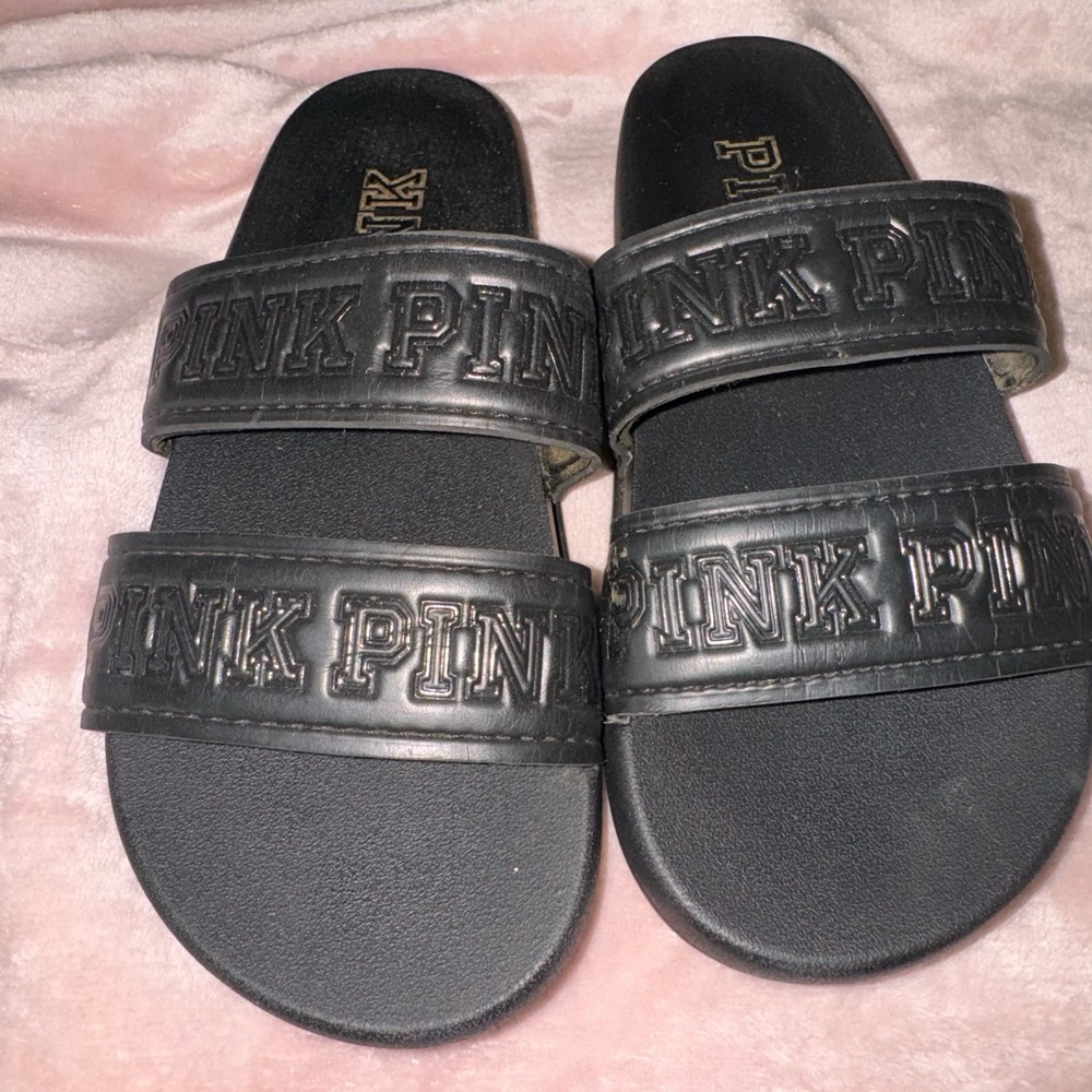 VS Pink Slide Sandals Size Small